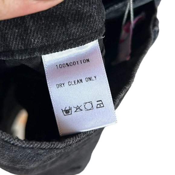 NWT Buddy Love Women's Sharon Distressed Denim Mini Skirt in Black Grey Size 26 - Picture 10 of 12